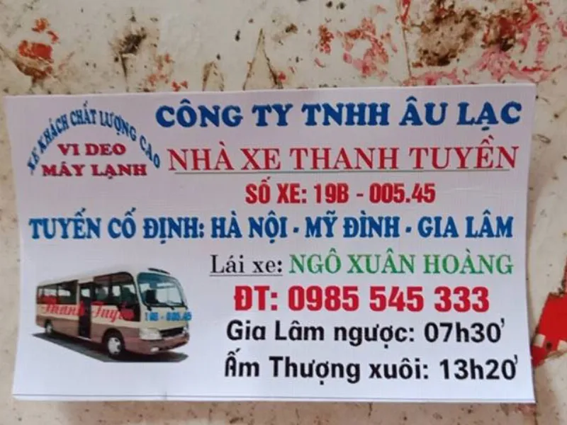 Nhà xe Thanh Tuyền (Ấm Thượng - Mỹ Đình - Gia Lâm)