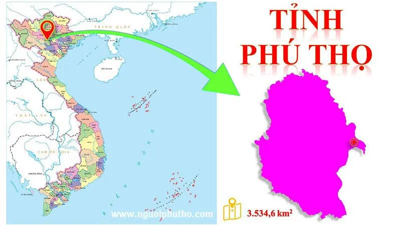 Vị trí Phú Thọ trên bản đồ