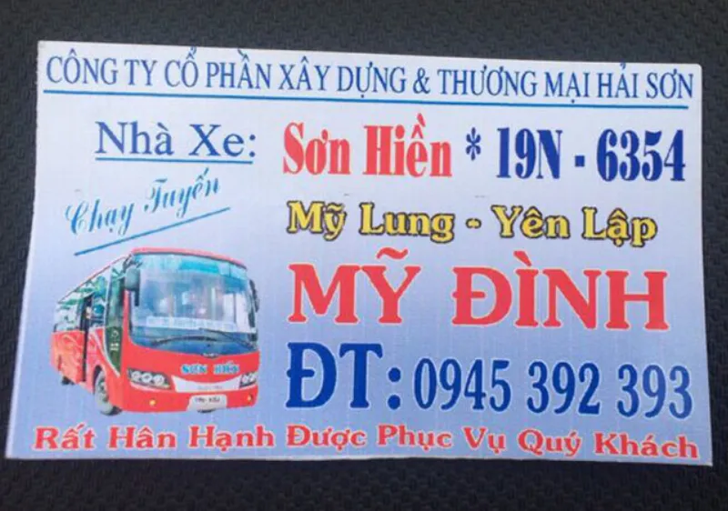 Xe khách Sơn Hiền (Yên Lập - Hà Nội)