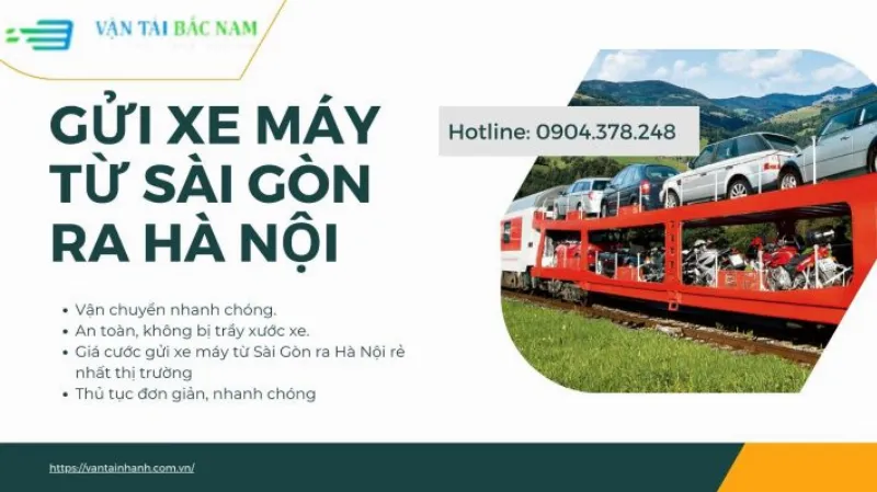 Gửi xe máy từ Hà Nội ra Sài Gòn