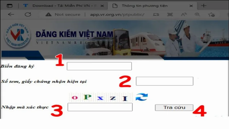 Các bước tra cứu biển số xe