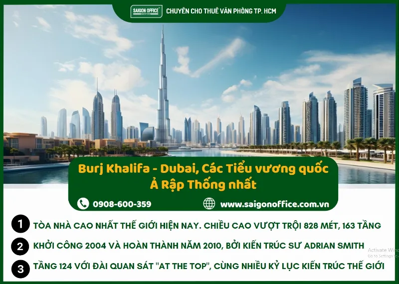 Tòa nhà cao nhất thế giới hiện nay Burj Khalifa